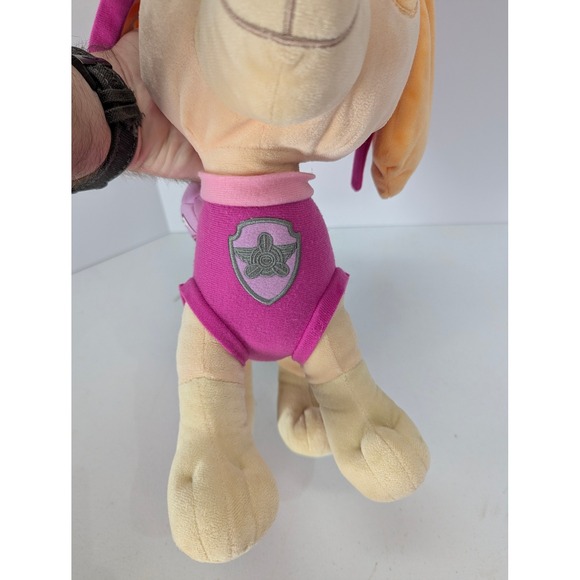 PAW Patrol Skye Plush 15" Stuffed Animal Toy – Pink Pilot Flight Gear Edition - Picture 5 of 10